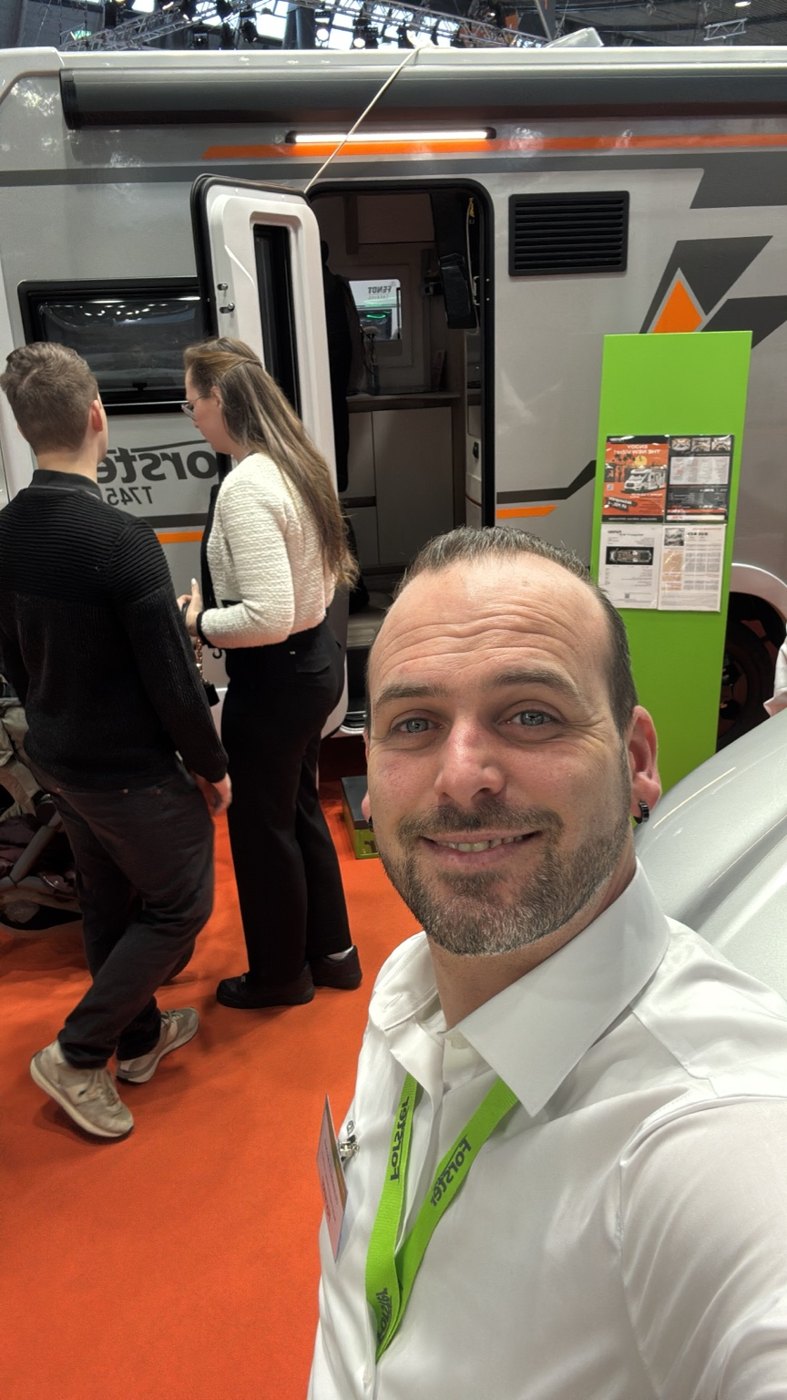 Giuseppe auf einer Caravaning-Messe